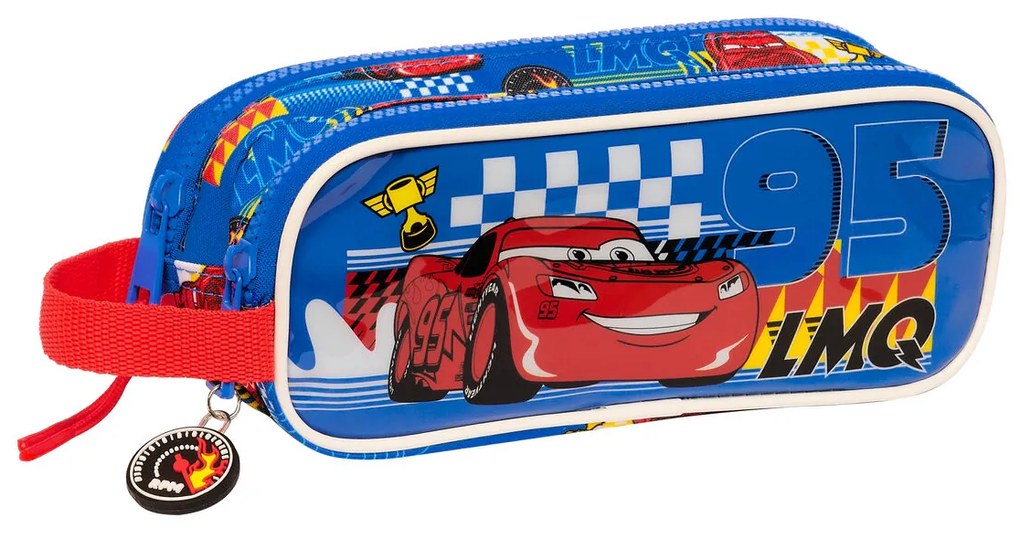 Двоен Моливник Cars Race ready Син 21 x 8 x 6 cm