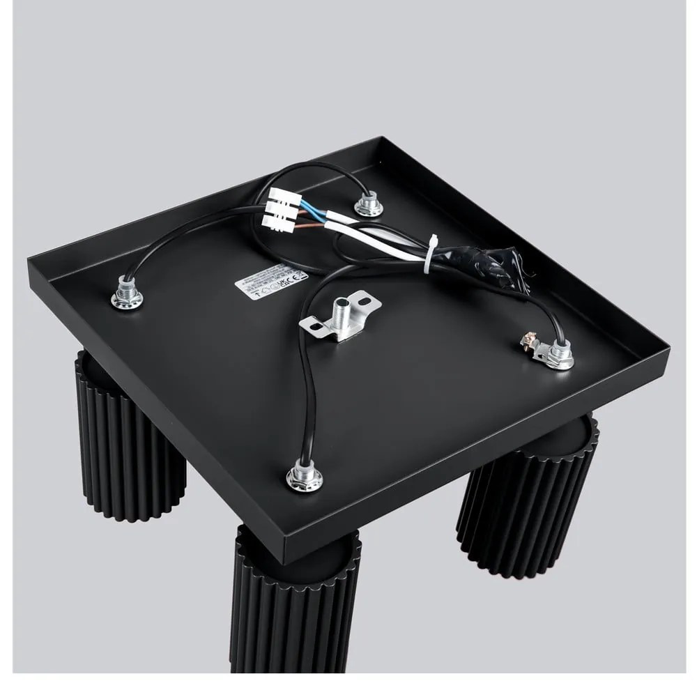 Черно осветително тяло за таван 25x25 cm Gleam – Sollux