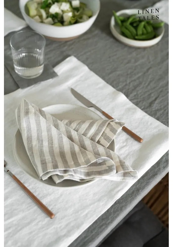 Ленена кърпа за съдове 45x65 cm Natural White Stripes – Linen Tales