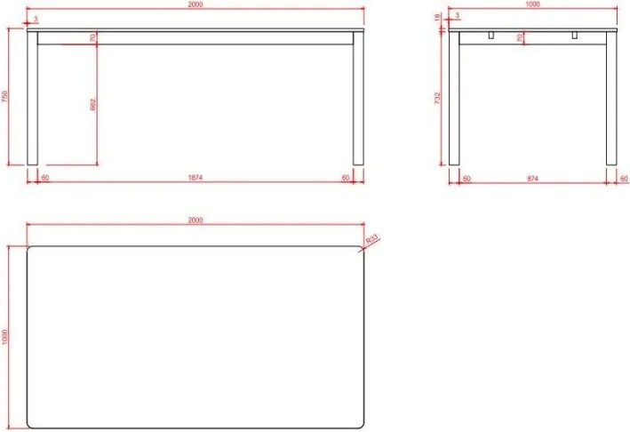 Сгъваема трапезна маса от дъб в естествен цвят 100x200 cm Atlantic – Actona