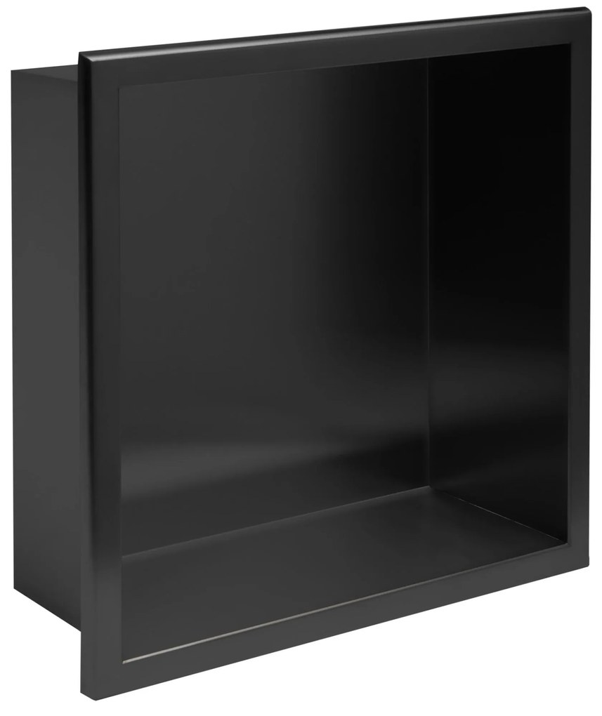 Вграден рафт за баня  30x30 matte black