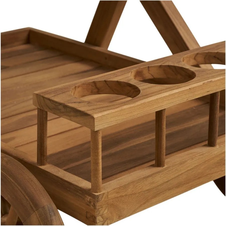 Маса за сервиране на колелца от масивна дървесина 50x86 cm Pasaku – House Nordic