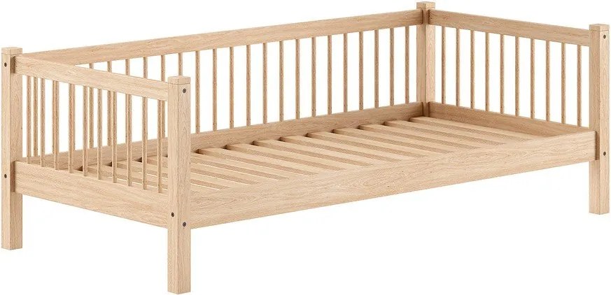 Детско легло от масивен бук с включена подматрачна рамка в естествен цвят 90x200 cm Forrest – Vipack