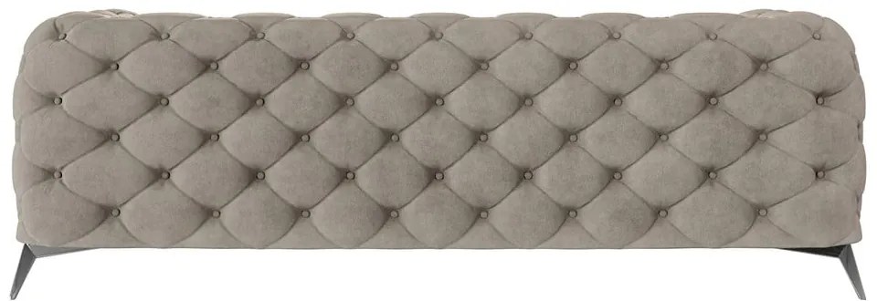 Сиво-бежов кадифен диван 225 cm Chelsea – Ropez