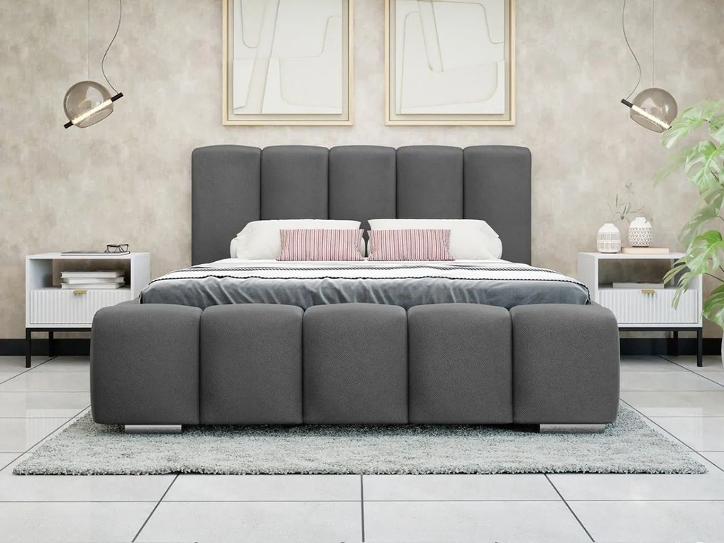 Тапицирано легло Wizko-Anthraki-140 x 200