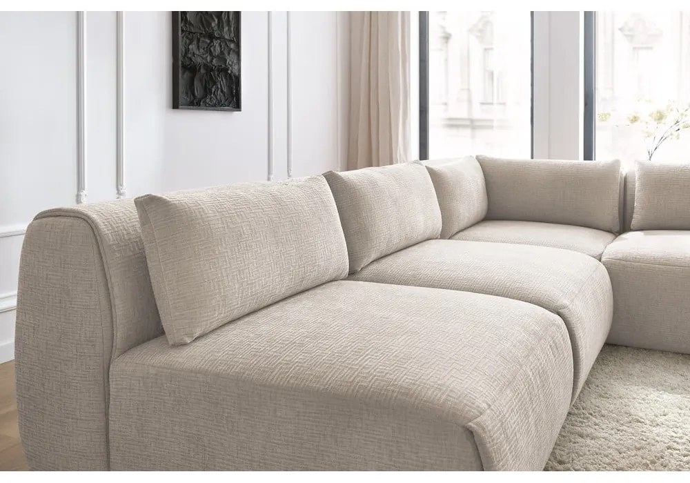 Бежов ъглов диван (променлив) Jeanne - Bobochic Paris