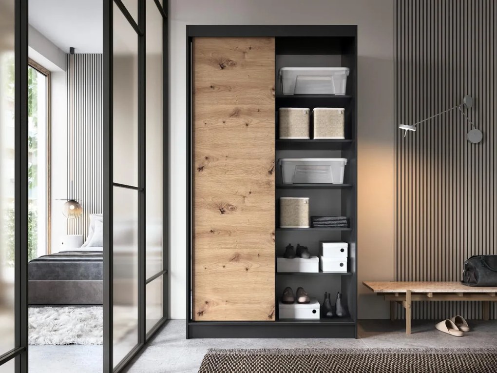 Плъзгащ се гардероб Svole II с Огледало