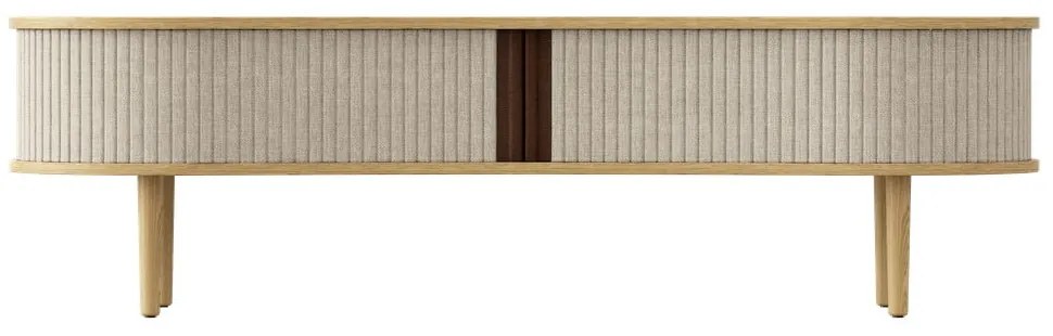 Масичка за телевизор с дъбов декор в бежово-натурален цвят 140x40 cm Audacious - UMAGE