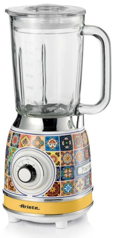 Блендер Ariete Positano 0583/0P, 1000W, 1.5 л, 4 скорости+импулси, Трошене на лед, Бял/жълт