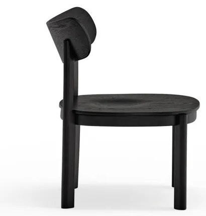 Черен трапезен стол в декор от пепел Nara - Teulat