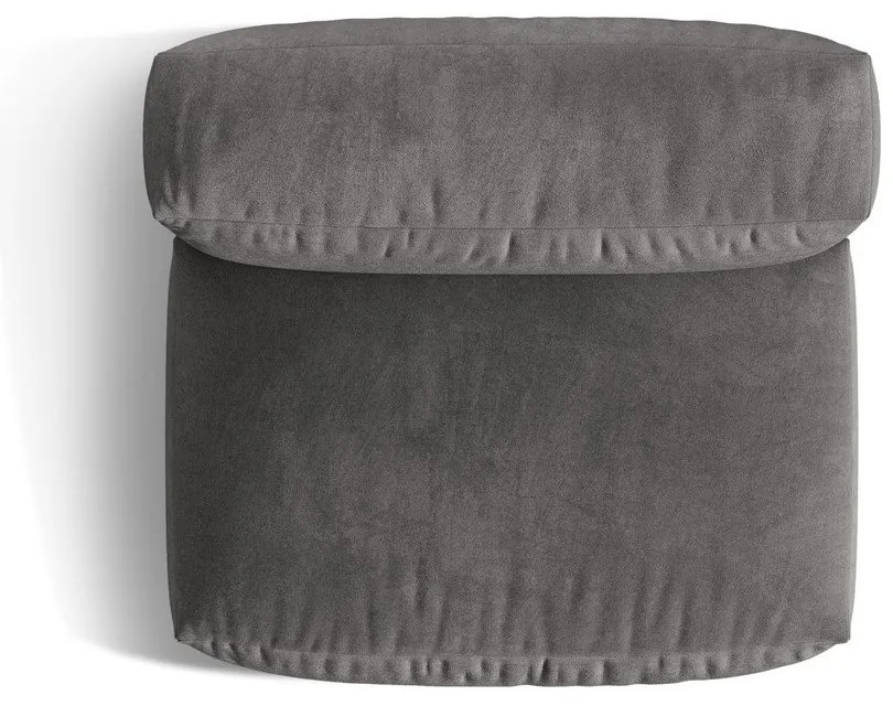 Сив кадифен модул за диван (среден модул) Martina – Micadoni