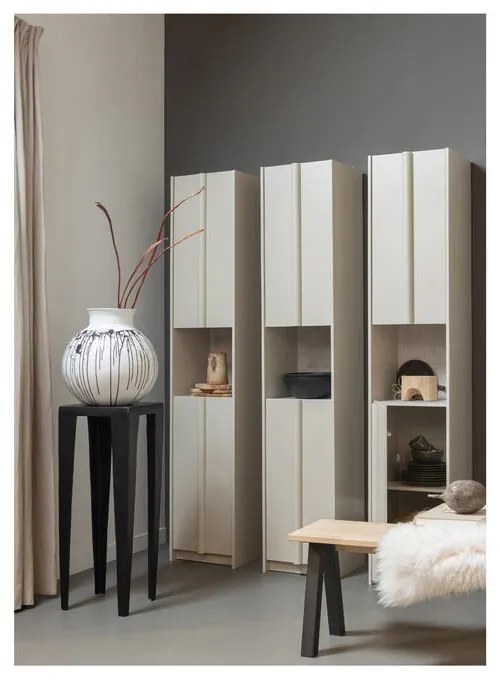 Кремав модулен шкаф от борова дървесина 40x210 cm Basu - WOOOD