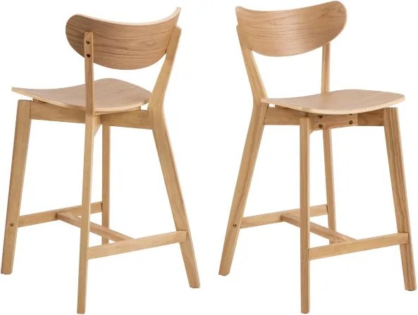 РОКСИ Естествен дъб - ДЪРВЕН ХОКЕР БАР СТОЛ 95 cm ЗА КУХНЯ ХОЛ РЕСТОРАНТ РЕТРО