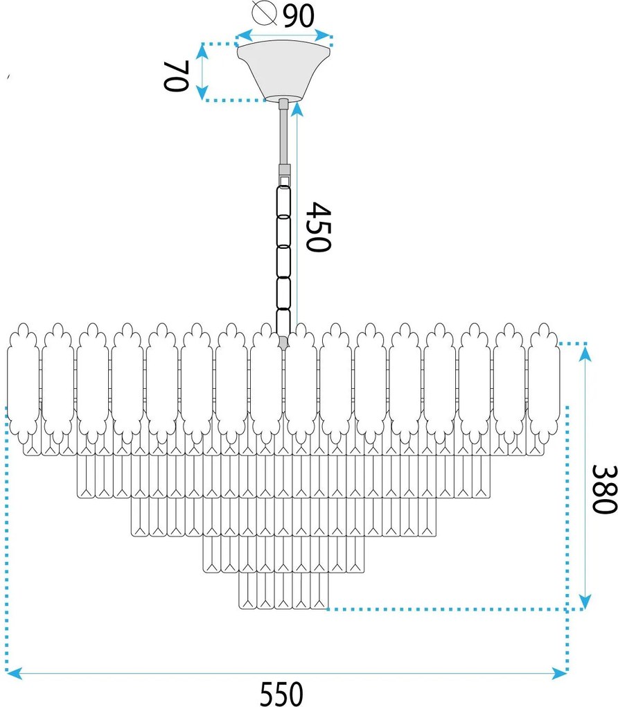 Пендел Cristal G049-CP 60CM