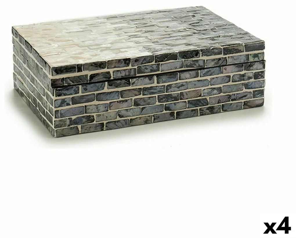 Декоративна кутия Сив Седеф ПДЧ 15,2 x 7,2 x 25 cm (4 броя)