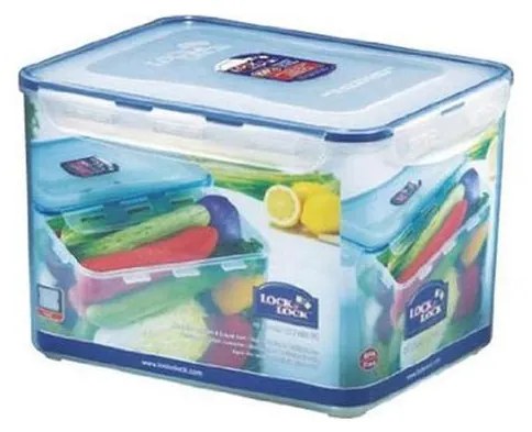 Кутия за храна LOCK 10 л синя/прозрачна