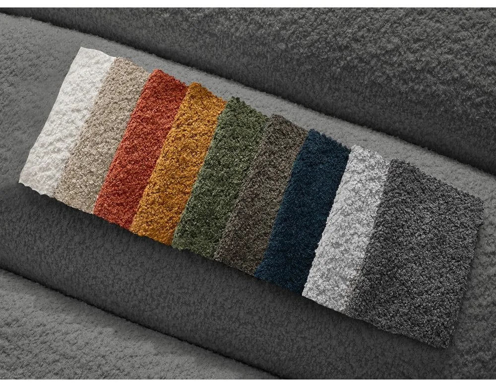 Тъмносива табуретка от прежда с примки от букле Annecy – Bobochic Paris