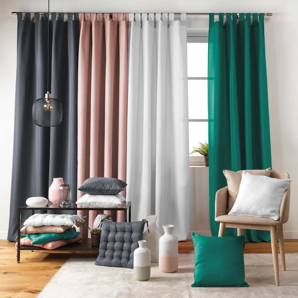 Розова завеса 140x260 cm Essentiel – douceur d'intérieur