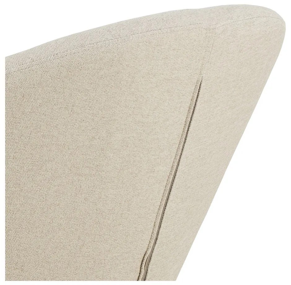 Бежово въртящо се шенилово кресло Center – Actona