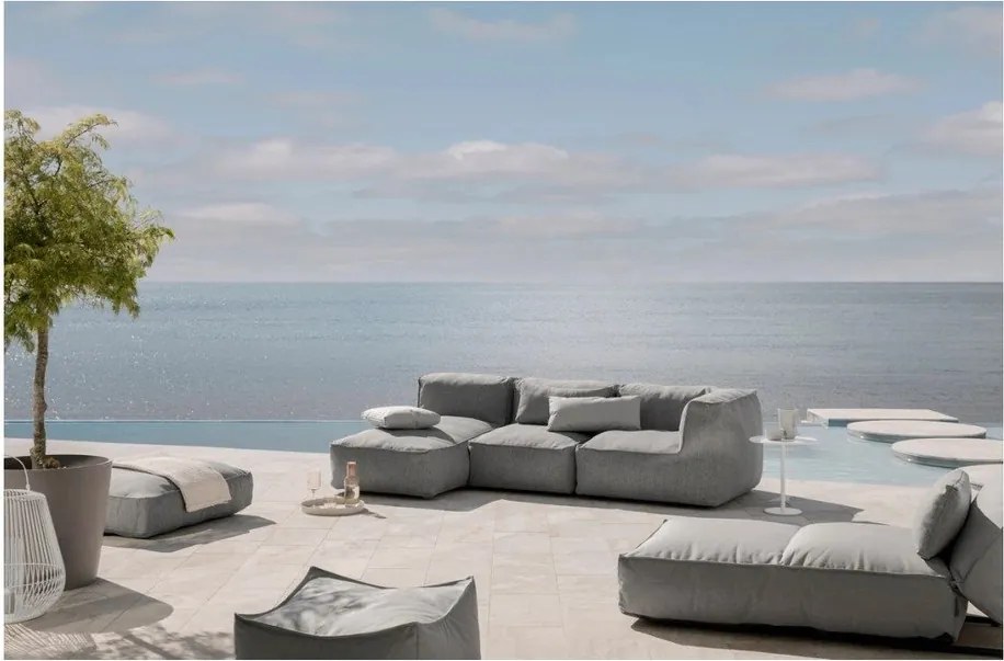 Сива градинска табуретка Grow – Blomus