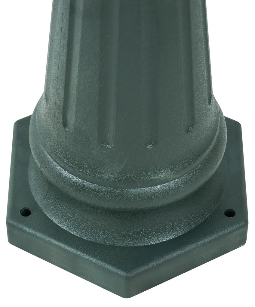 Класически външен фенер тъмнозелен 217 см 3 светлини IP44 - New Haven