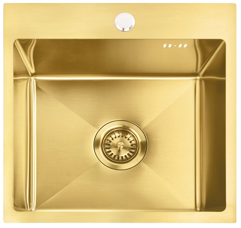 Стоманена мивка Leo 40 BRUSH GOLD