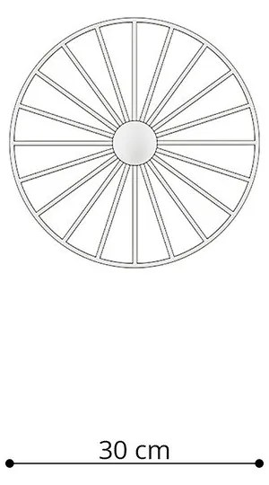 Черна лампа за таван ø 30 cm Soho - Sollux