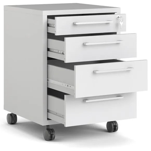 Бял заключващ се шкаф 48x68 cm Prima - Tvilum