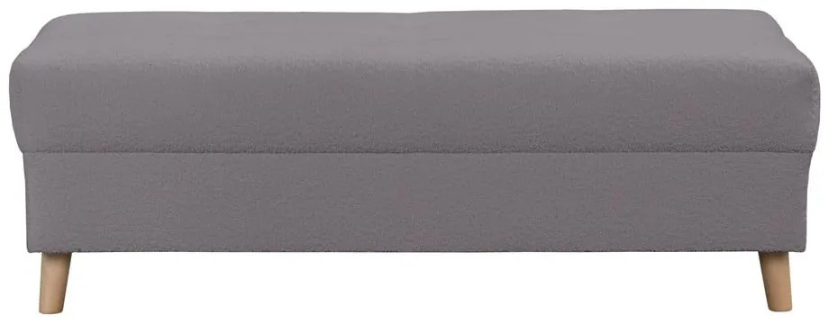 Тъмносива табуретка от плат букле Ariella - Ropez