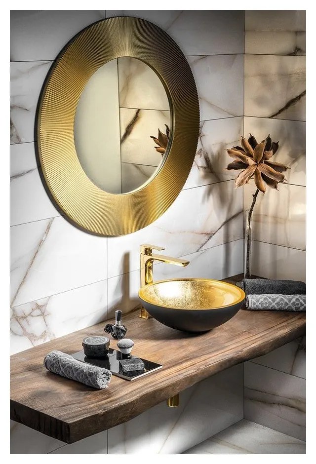 Стояща батерия за мивка в златист цвят Spy – Sapho