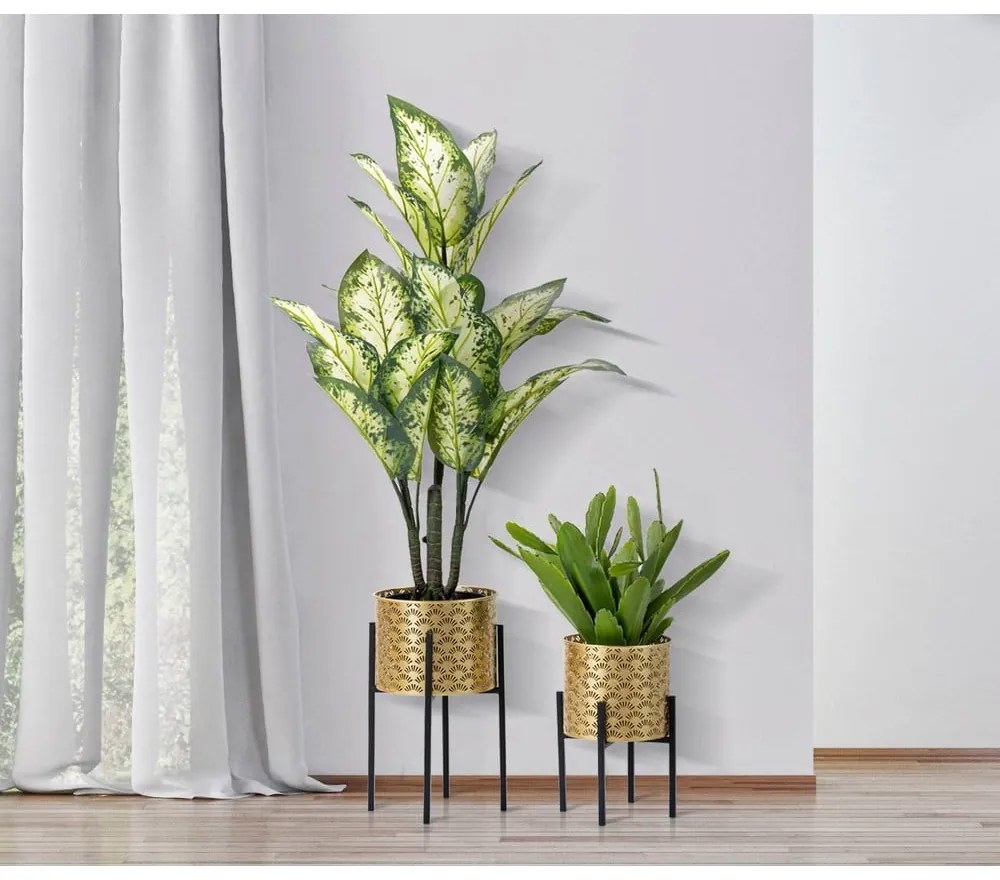 Комплект от 2 стойки за саксии в златисто, височина 38 cm Glissy - Mauro Ferretti