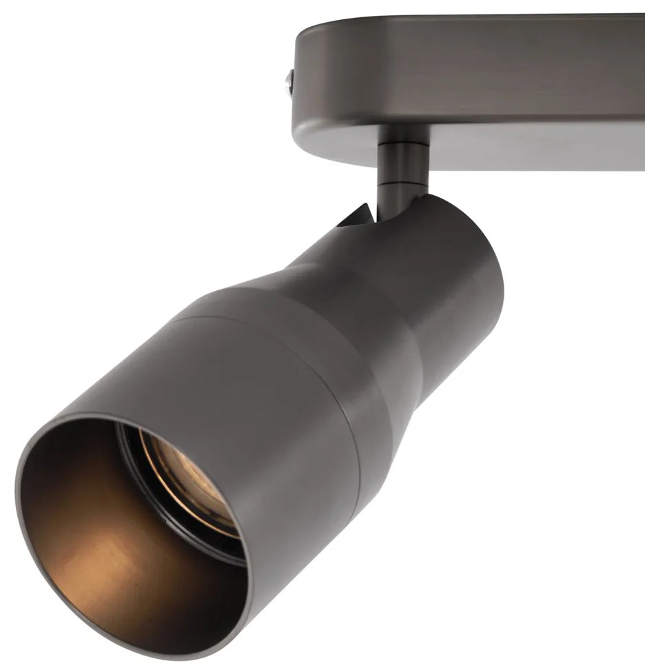 Кръгъл таванен прожектор тъмно сив GU10 50mm 2-светлинен - Stanley