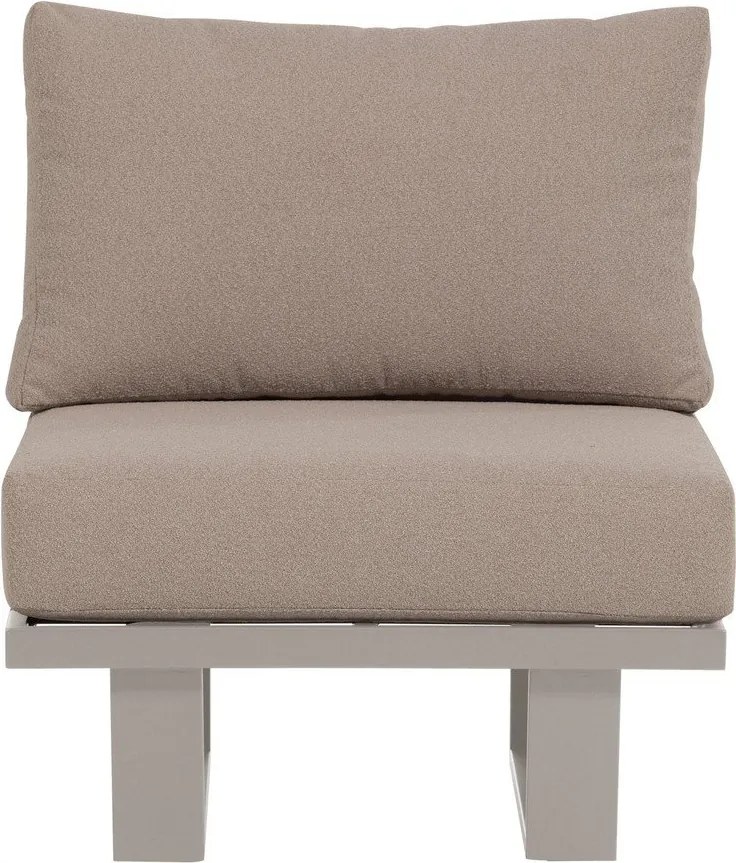 Сиво-бежов градински стол метален/подплатен Bear – WOOOD