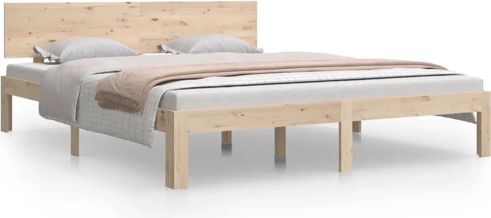 810505 vidaXL Рамка за легло, бор масив, 160х200 см