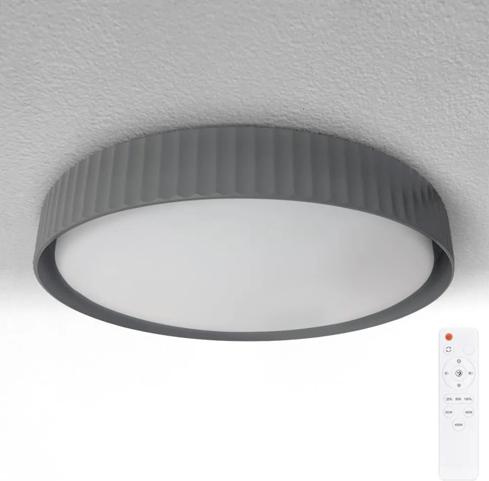 Brilagi - LED димируема плафониера LUCIA LED/60W/230V Ø 59 см сива + дистанционно управление