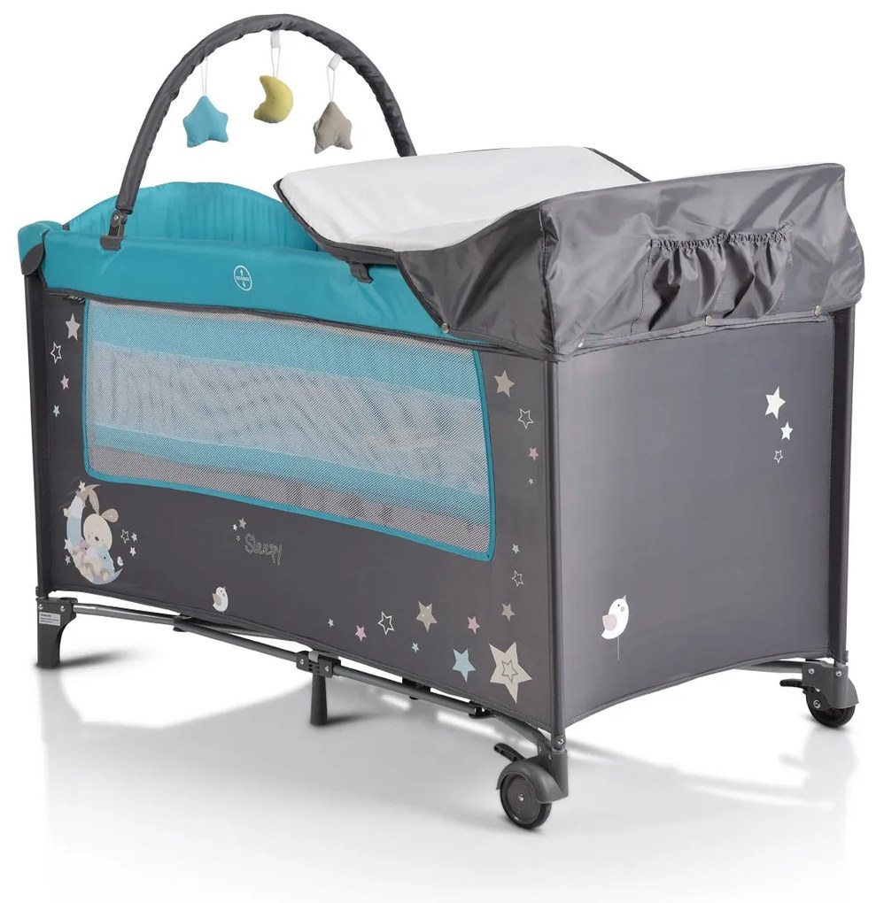 Moni  -  Детска кошара Sleepy тюркоаз