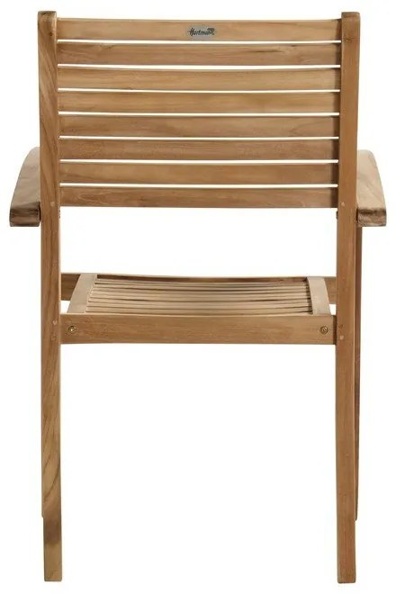 Градински стол от масивно дърво в естествен цвят Sunderland – Hartman