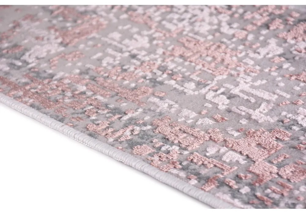 Розово-сиви памучни килими за стълби в комплект от 16 бр. 25x65 cm Milano Pembe – Vitaus