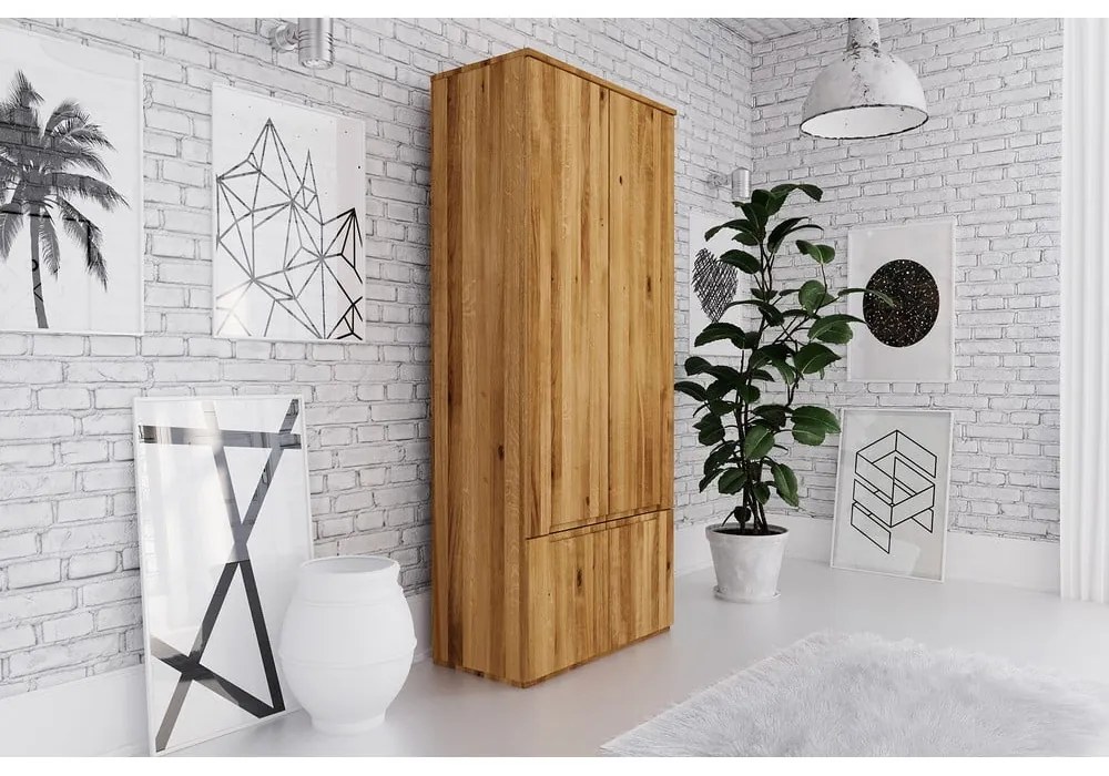 Дъбов гардероб 90x206 cm Vento 2 - The Beds