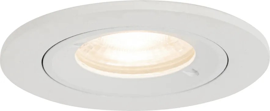 Интелигентен вграден прожектор бял кръгъл IP44 вкл. Wifi GU10 50mm - Xena