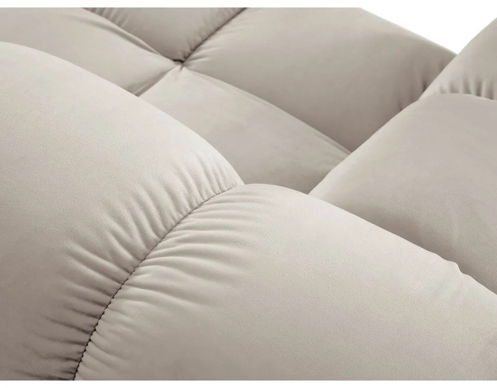 Бежов кадифен модулен диван 282 cm Bellis – Micadoni