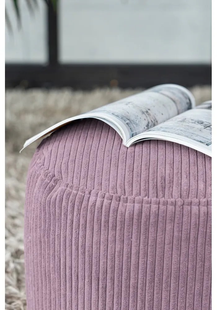 Кафяв пуф от рипсено кадифе Mini – SLOWDOWN