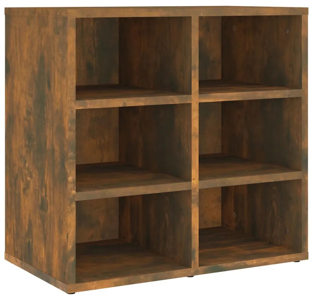 820508 vidaXL Шкаф за обувки, Опушен дъб, 52,5x30x50 см