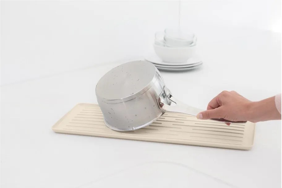 Бежова метална тавичка за оттичане 46x20 cm – Brabantia