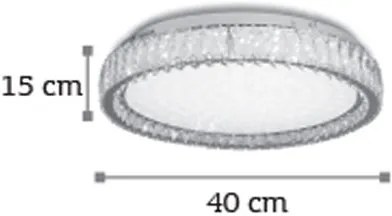 Лампа за таван InLight 42013-Диаметър: 60 cm