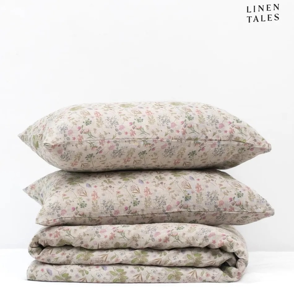 Ленено спално бельо в естествен цвят 140x200 cm Botany 2 - Linen Tales