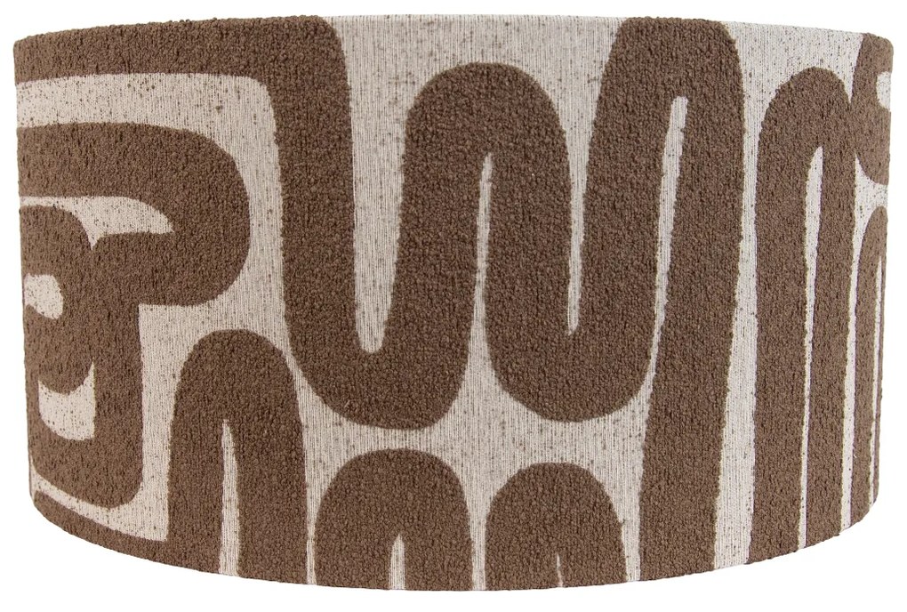 Текстилен абажур кафяв с бежово 50/50/25