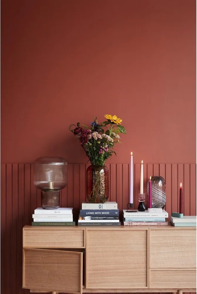 Нисък скрин от декор от дъб в естествен цвят 140x65 cm Cube – Hübsch