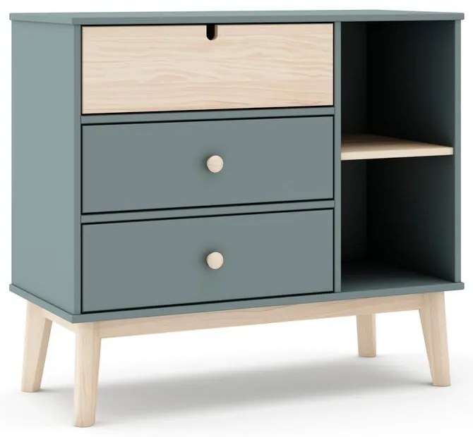 Детски скрин сиво-зелен 90x81x40 cm Estefania – Marckeric