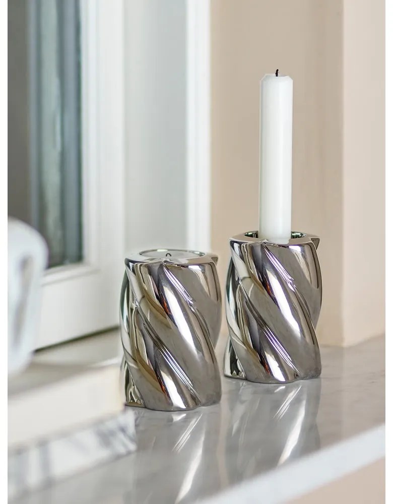 Глинени свещници в комплект от 2 бр. Silvia – Bloomingville